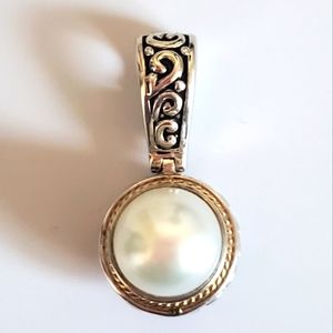 Effy 925 Sterling Silver & 18K Gold Cultured Pearl Pendant